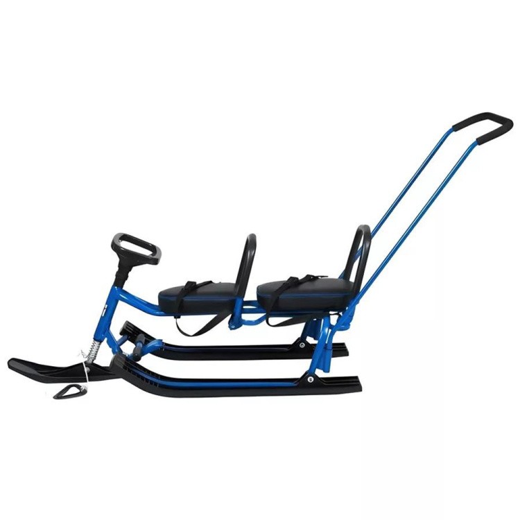 Снегокат детский 505 TWINS BABY PUSH со спинкой для двоих — картинка 6