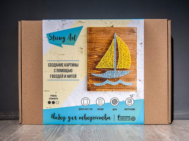 Набор для творчества STRING ART «Кораблик» — картинка 2