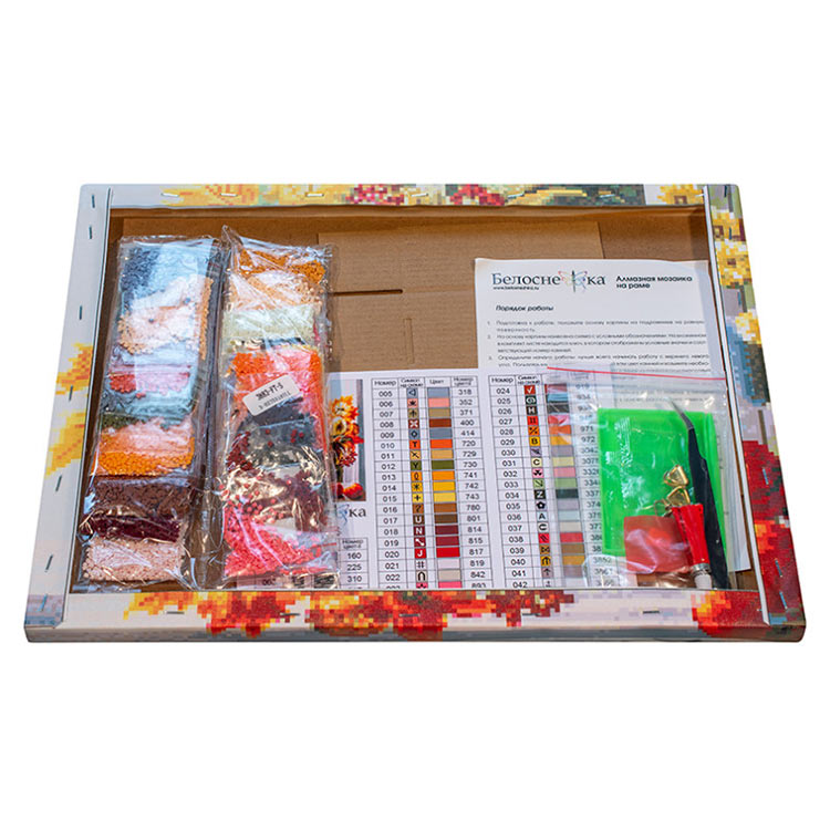 Алмазная вышивка «Осенние цветы» — картинка 3