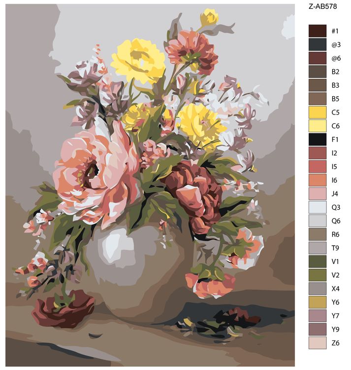 Картина по номерам «Нежный букет» — картинка 2