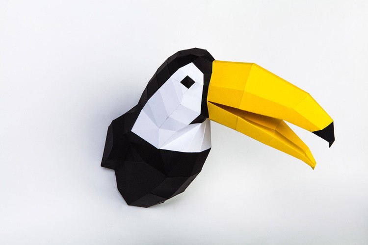 Бумажная модель для склеивания трофей «Тукан» — картинка 2