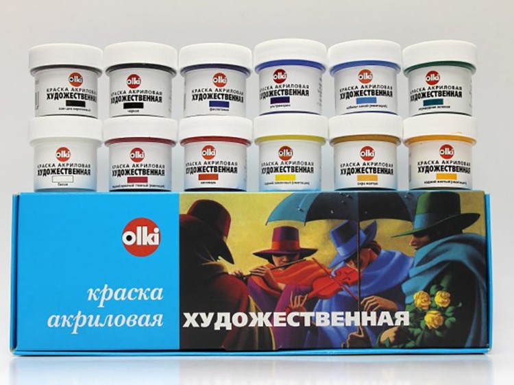 Краски акриловые художественные, набор № 1 (12 цветов) — картинка 5