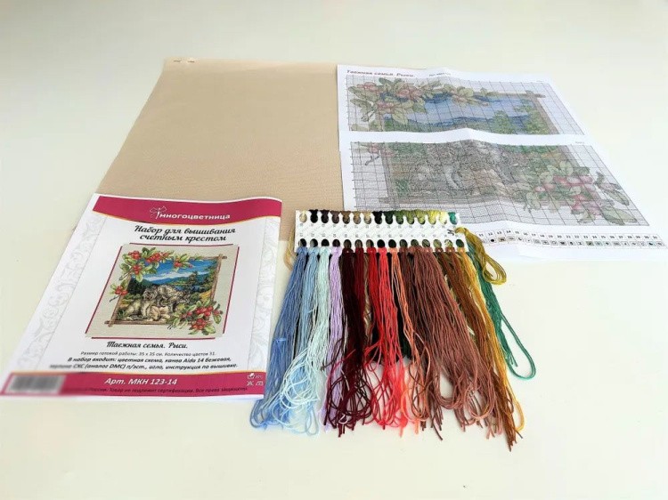 Набор для вышивания «Таежная семья. Рыси» — картинка 3