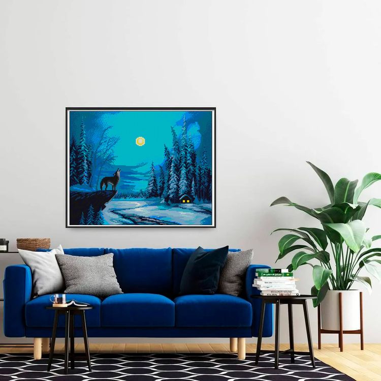 Алмазная вышивка «Полнолуние» — картинка 3