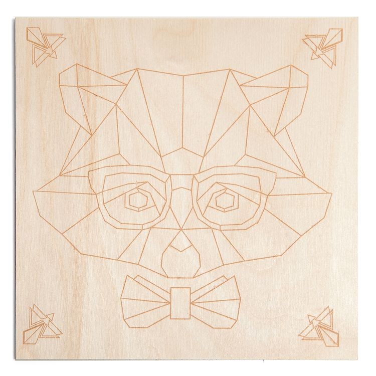 Картина на дереве «Мистер Енот» — картинка 2