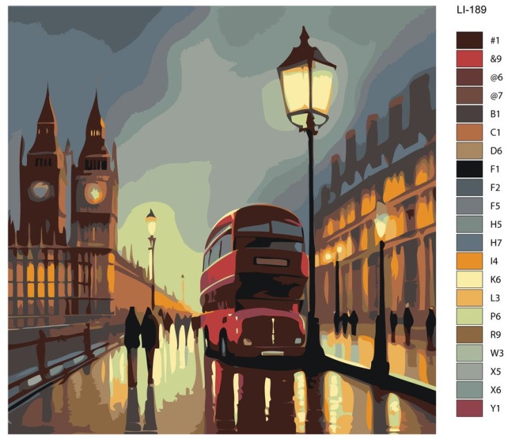 Картина по номерам «Улица Лондона» — картинка 2