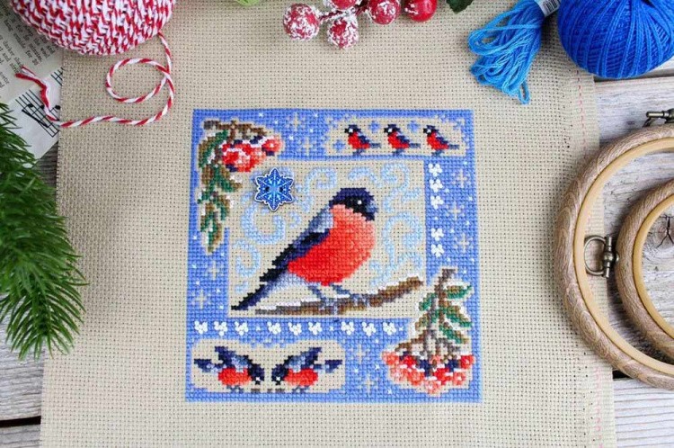 Набор для вышивания «Мини-семплер. Зимняя композиция» — картинка 4