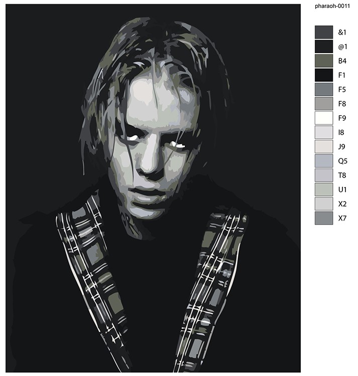 Картина по номерам «Рэпер Pharaoh Фараон 8» — картинка 2