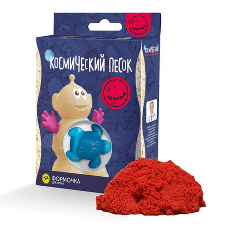Космический пластичный песок Красный 150 г — картинка 4