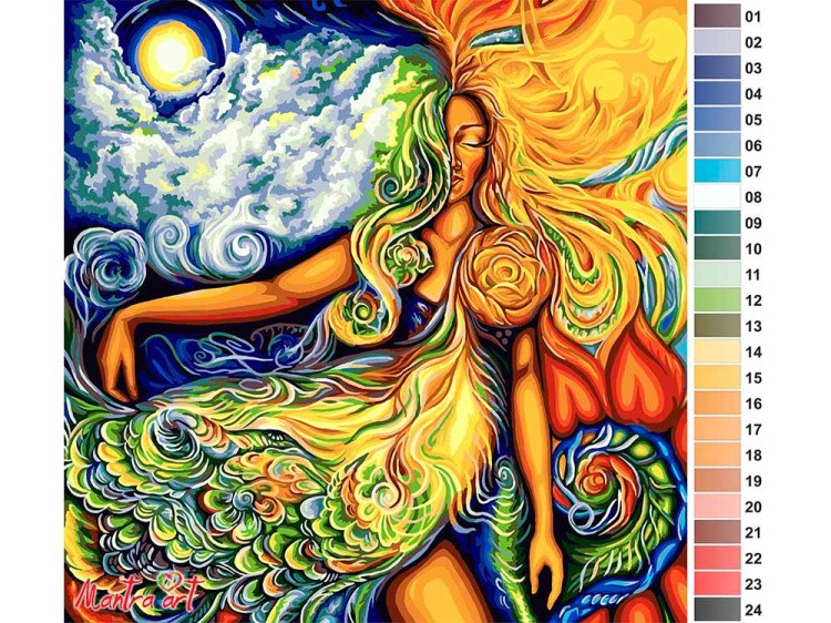 Картина по номерам «Женская энергия» — картинка 2