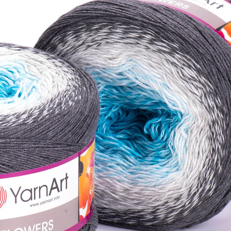 Пряжа YarnArt Flowers (251), мультиколор, 5 шт. по 250 г — картинка 2