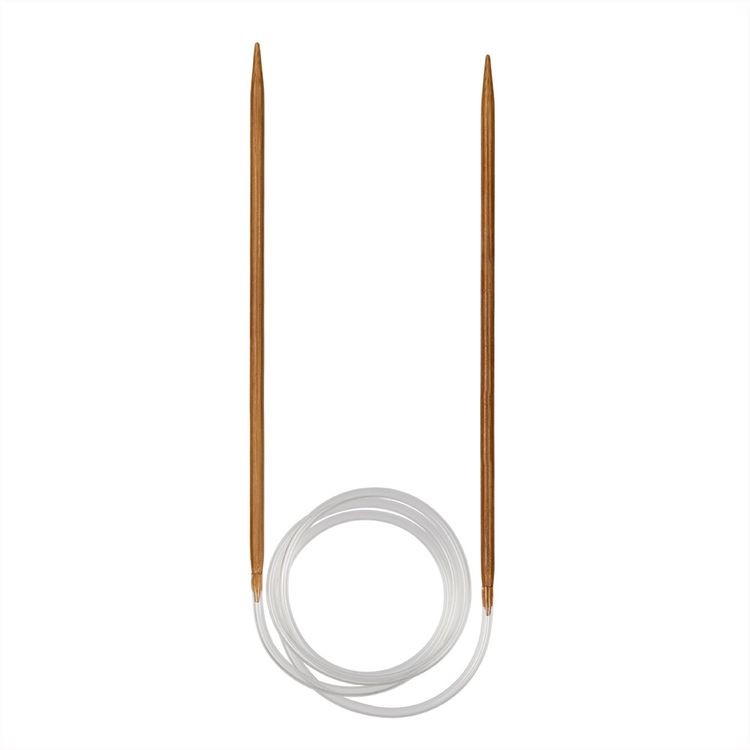 Спицы круговые, бамбук, d 3 мм, 80 см, карамельные, Gamma — картинка 2