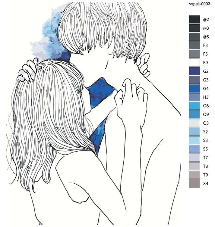 Картина по номерам «Vspak: Влюбленные арт» — картинка 2