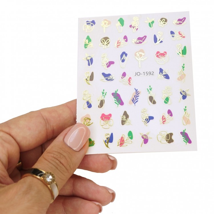 Декоративные наклейки с металлизированным эффектом №3, 12x8 см, 1 шт. — картинка 3