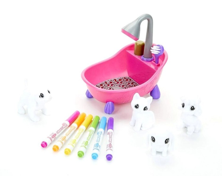 Фигурки для раскрашивания Washimals «Набор животных с ванной» — картинка 3