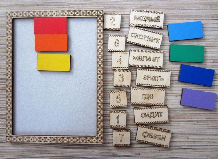 Развивающее пособие из дерева «Учим цвета радуги» — картинка 2