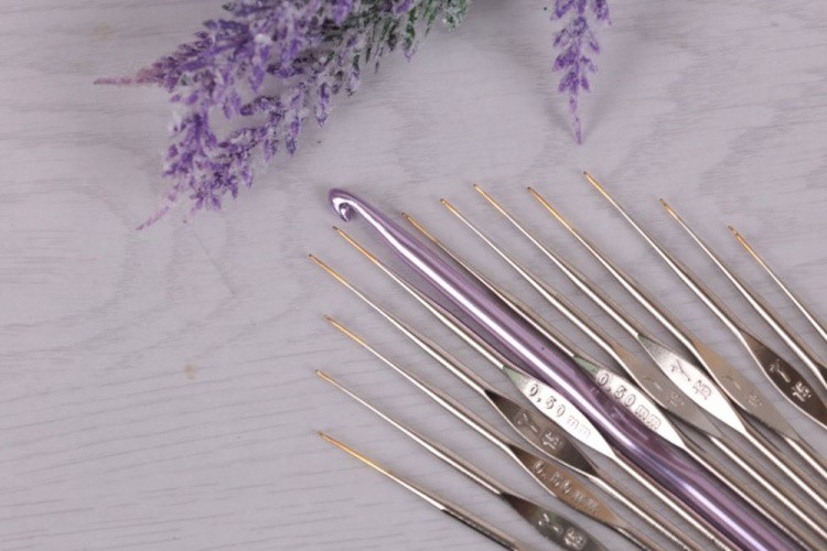 Крючки для вязания, сталь, d 1,5 мм, 12 см, 12 шт. в блистере, Gamma — картинка 2