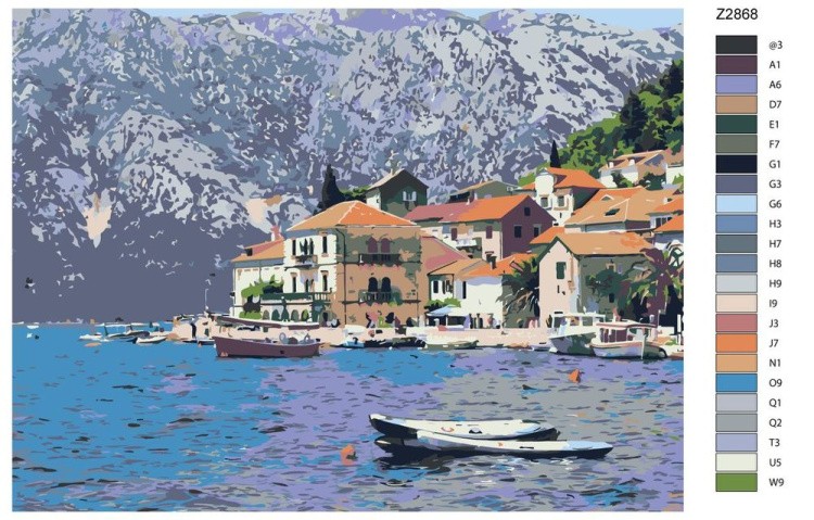 Картина по номерам «Тихая бухта» — картинка 2