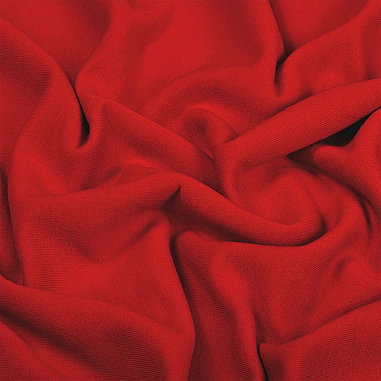 Ткань трикотаж Футер 3х нитка, петля, хлопок, 6 м, ширина 180 см, цвет: мак, TBY — картинка 2