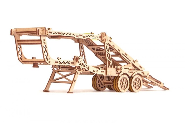 Конструктор из дерева «Прицеп Автовоз с джипом», Wood Trick — картинка 4