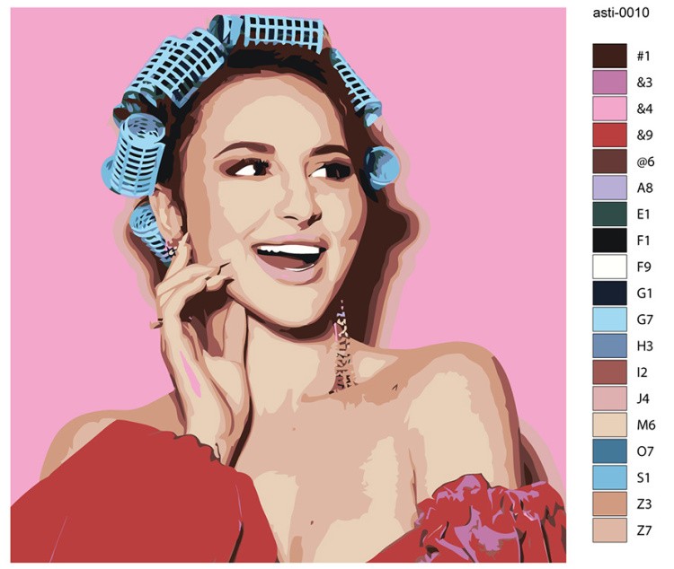 Картина по номерам «Российская певица Анна Асти Anna Asti 10» — картинка 2