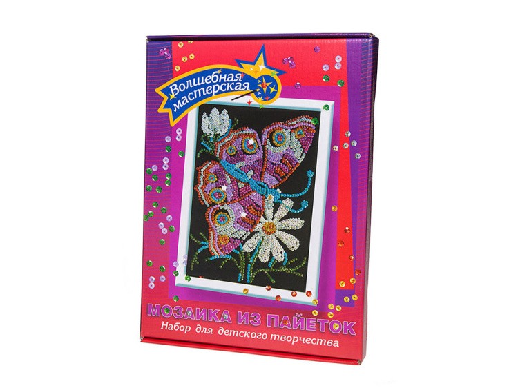 Мозаика из пайеток «Бабочка» — картинка 3