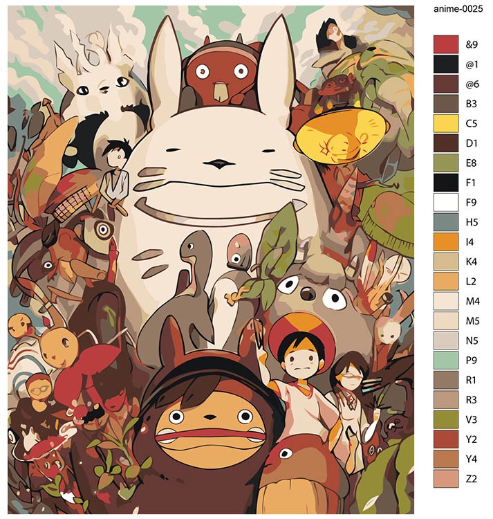 Картина по номерам «Аниме: Забавные существа 2» — картинка 2