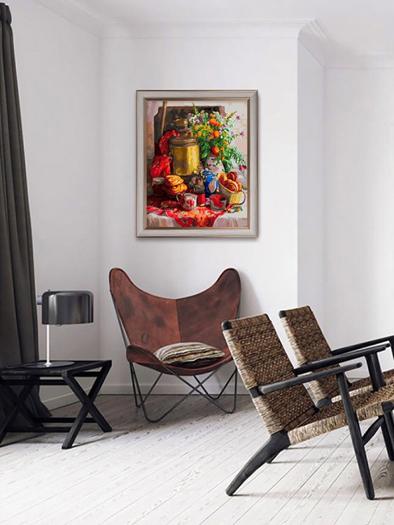 Картина по номерам «У самовара» — картинка 8