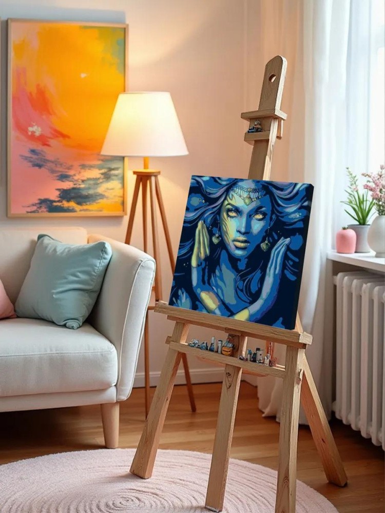 Картина по номерам «Синяя женщина» — картинка 10