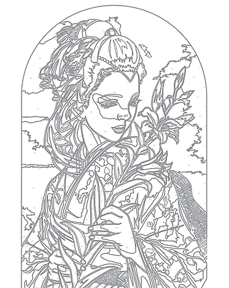 Картина по номерам «Гейша» — картинка 2