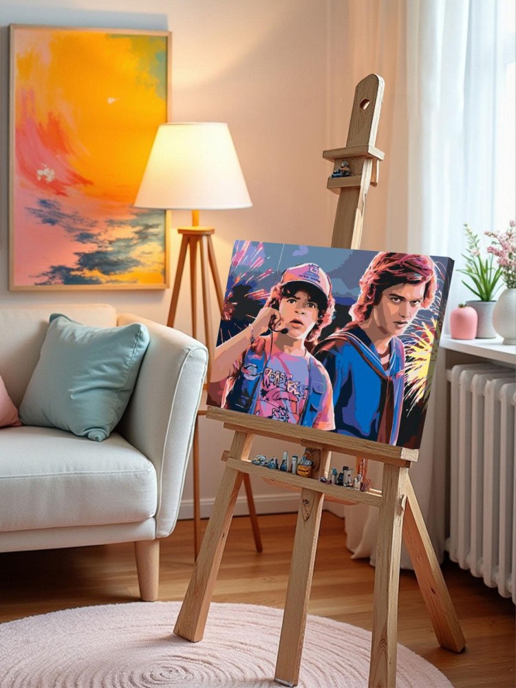 Картина по номерам «Очень странные дела: Дастин и Стив» — картинка 10