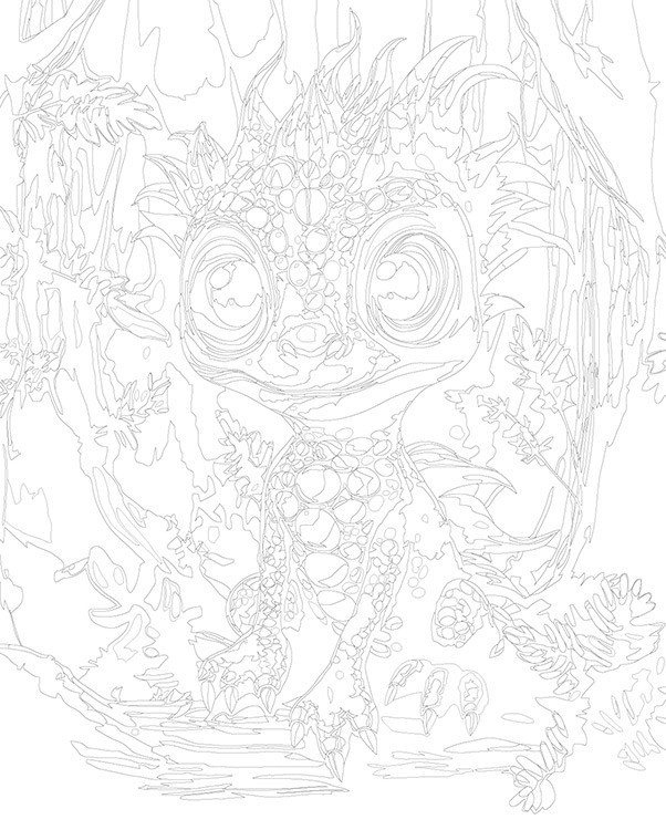 Картина по номерам «Маленький зеленый дракон» — картинка 3