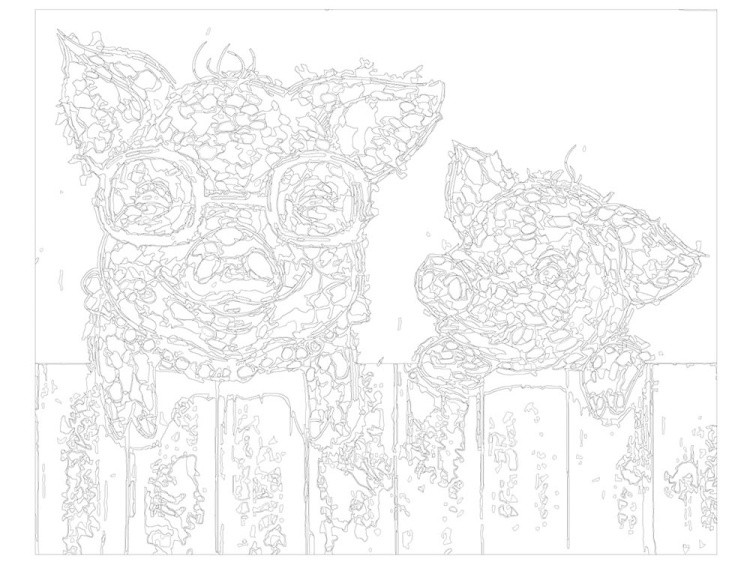 Картина по номерам «Веселые хрюшки» — картинка 3