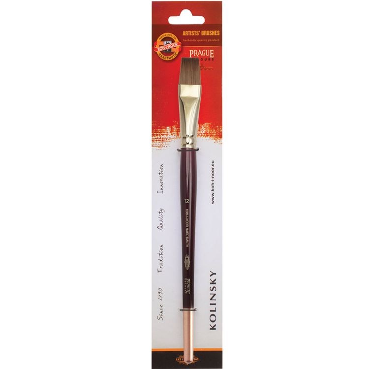 Кисть художественная KOH-I-NOOR колонок, плоская, №12 — картинка 2