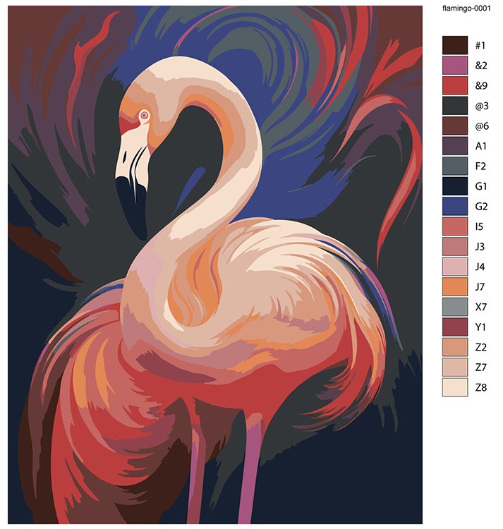 Картина по номерам «Изящный фламинго» — картинка 2