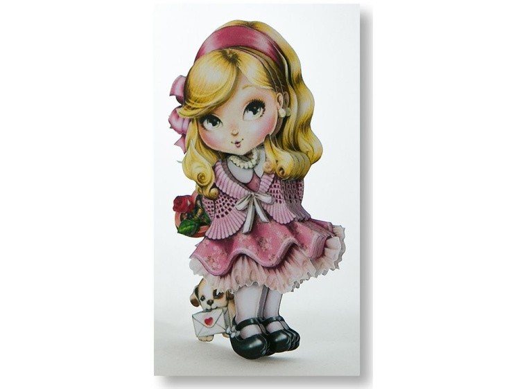 Папертоль «Блондинка со щенком» — картинка 2