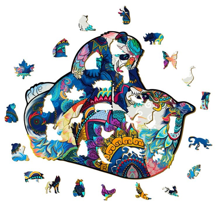 Деревянные пазлы «Семья Панд S», Woodbests — картинка 2