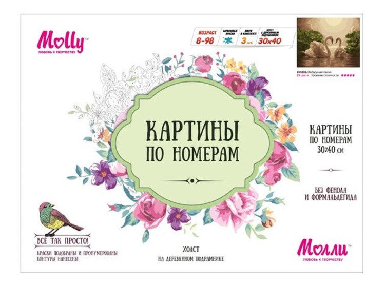 Картина по номерам «Лебединая песня» — картинка 2