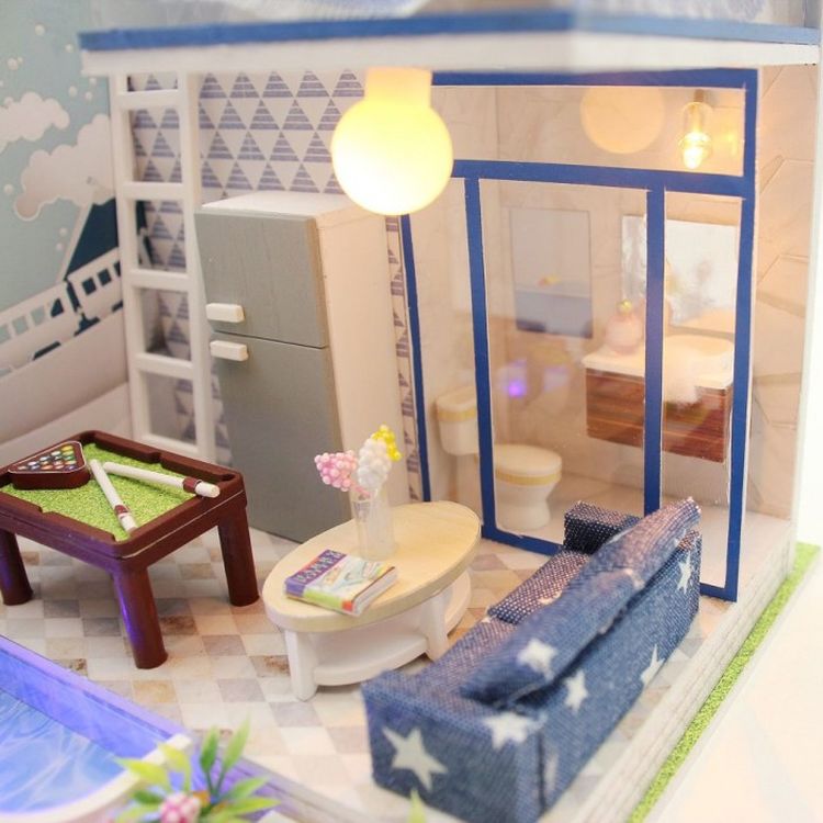 Набор для создания миниатюры (румбокс) «Неоновый лофт» (русифицированная версия) — картинка 3