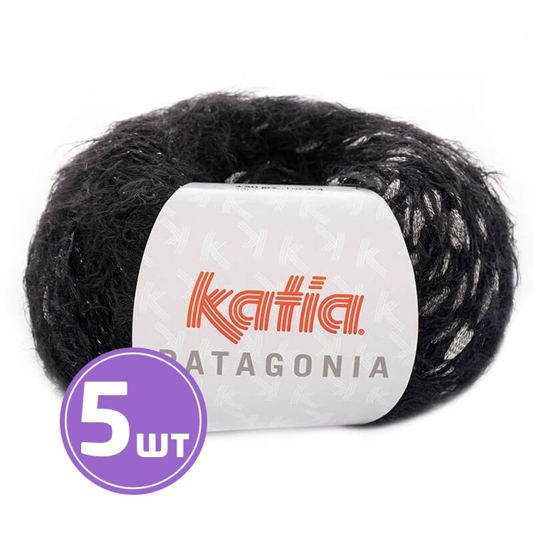 Пряжа Katia Patagonia (209), черный, 5 шт. по 50 г