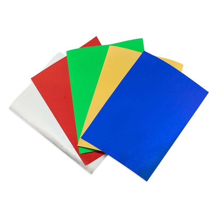 Набор металлизированного картона с тиснением, А4, 5 л., 5 цв., Лео — картинка 2