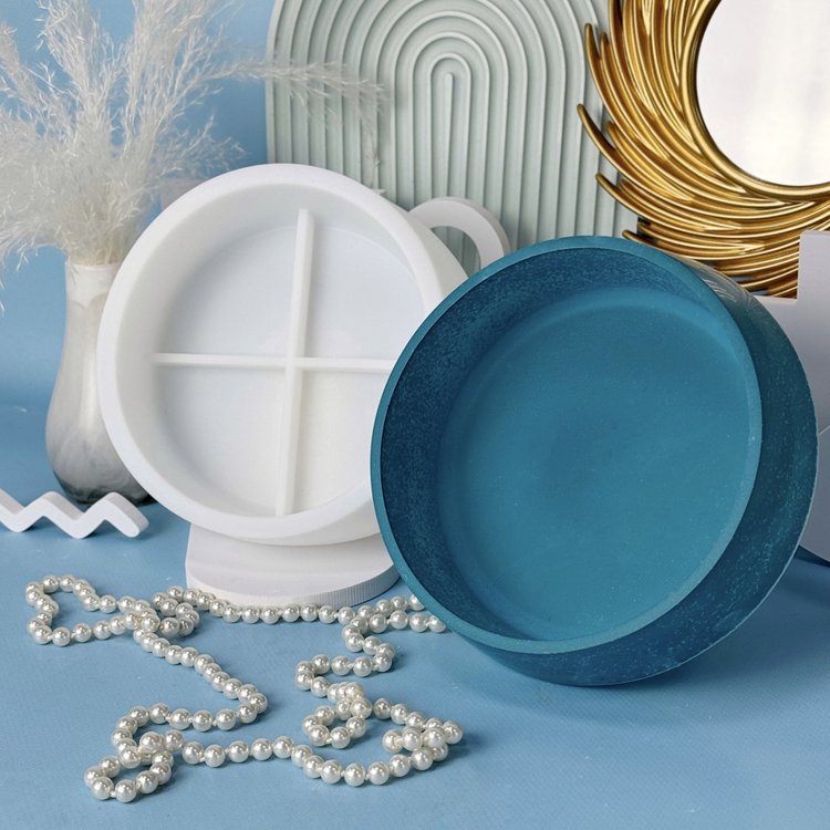 Силиконовый молд - Блюдо/кашпо, d18,5x6см, 1 шт. — картинка 3