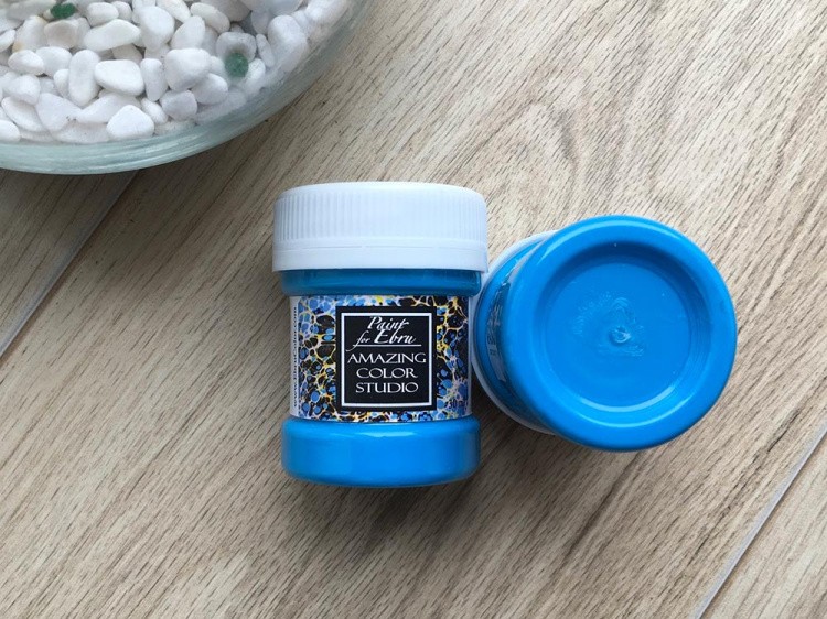 Краска для эбру лазурная 30 мл, Amazing Color — картинка 2
