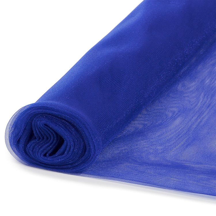 Фатин Kristal средней жесткости, блестящий, 5 м, ширина 300 см, цвет: ярко-синий — картинка 4