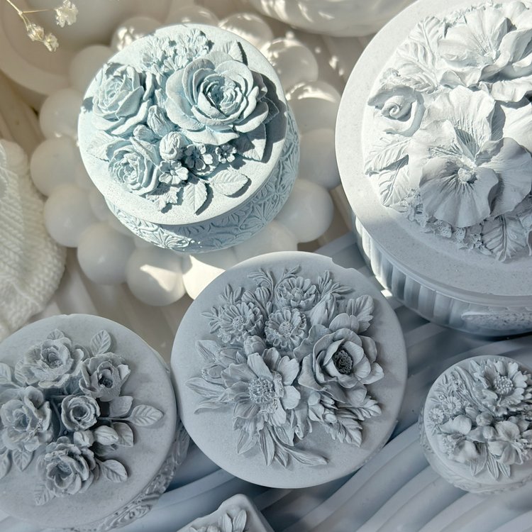 Силиконовый молд - Контейнер/банка для свечей с крышкой №4, d 7 см, 1 шт. — картинка 5