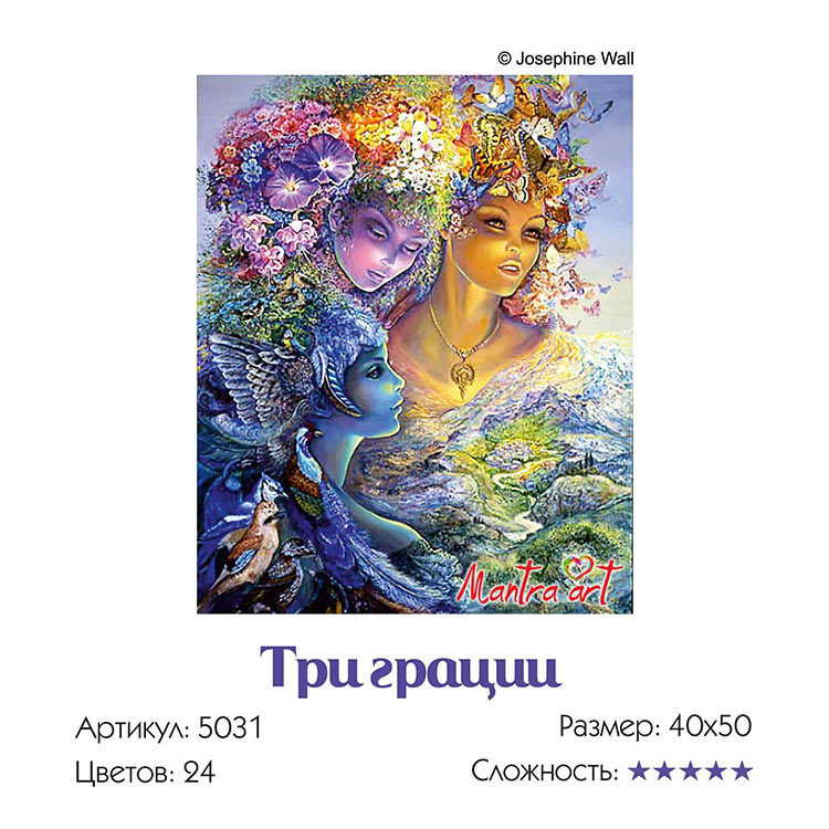 Картина по номерам «Три грации» Жозефины Уолл — картинка 3