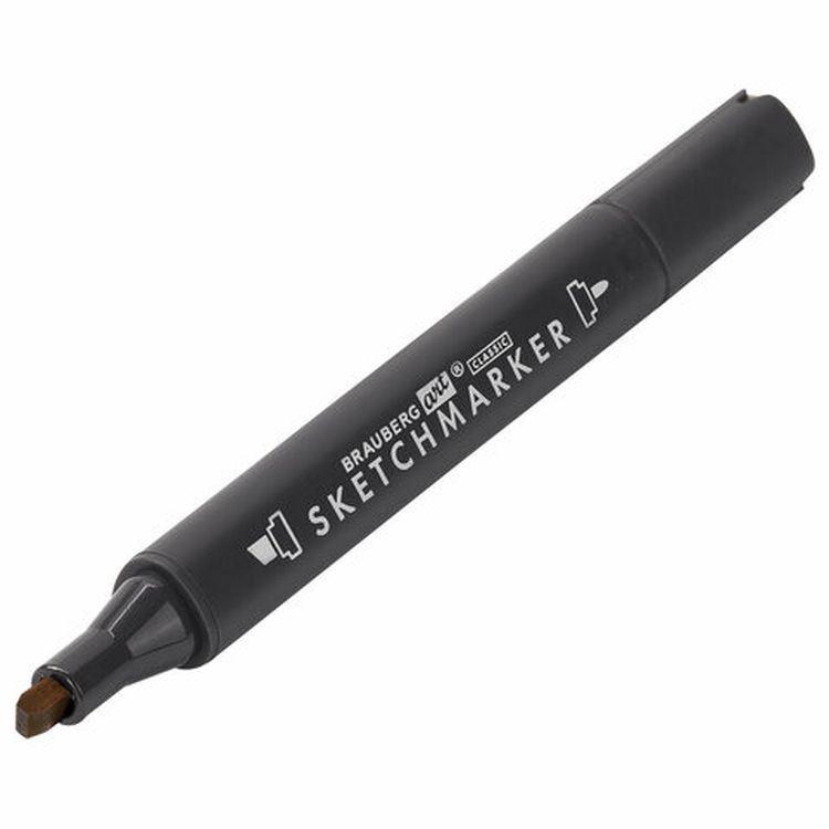 Маркер для скетчинга двусторонний 1 мм - 6 мм BRAUBERG ART CLASSIC, цвет: желтый дынный — картинка 5