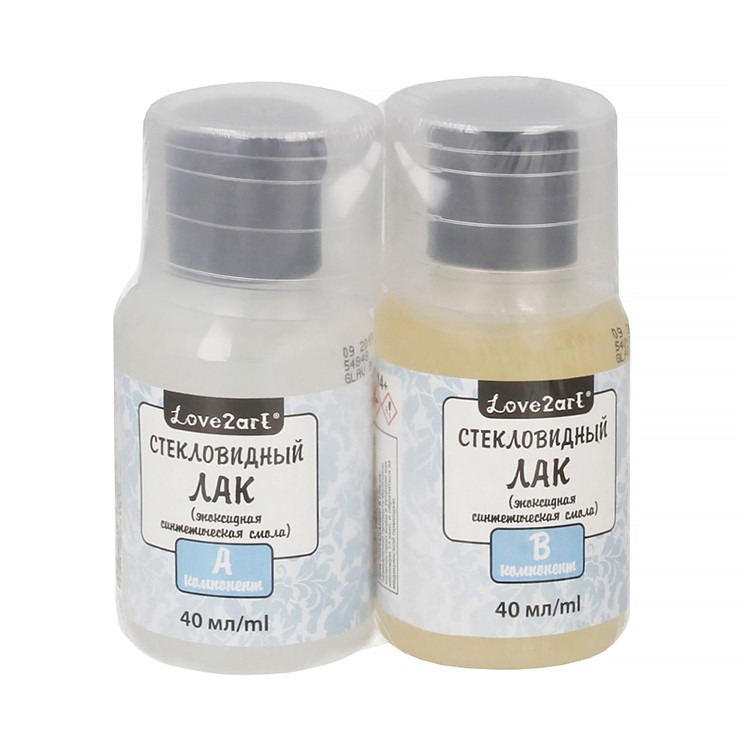 Cтекловидный лак (эпоксидная смола 2-х компонентная) 80 мл, Love2art — картинка 2