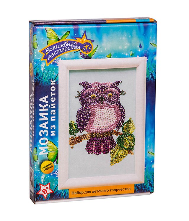 Мозаика из пайеток «Совушка» — картинка 3