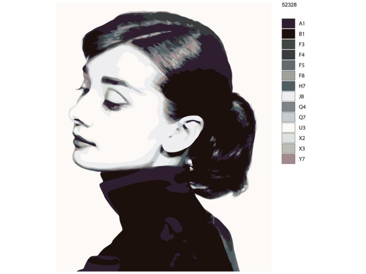 Картина по номерам «Женский профиль» — картинка 2